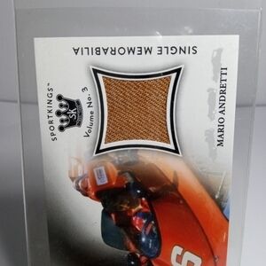 Mario Andretti Racing Memorabilia Card with Brown Patch